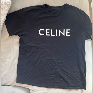 Celine Black Short Sleeve Tee